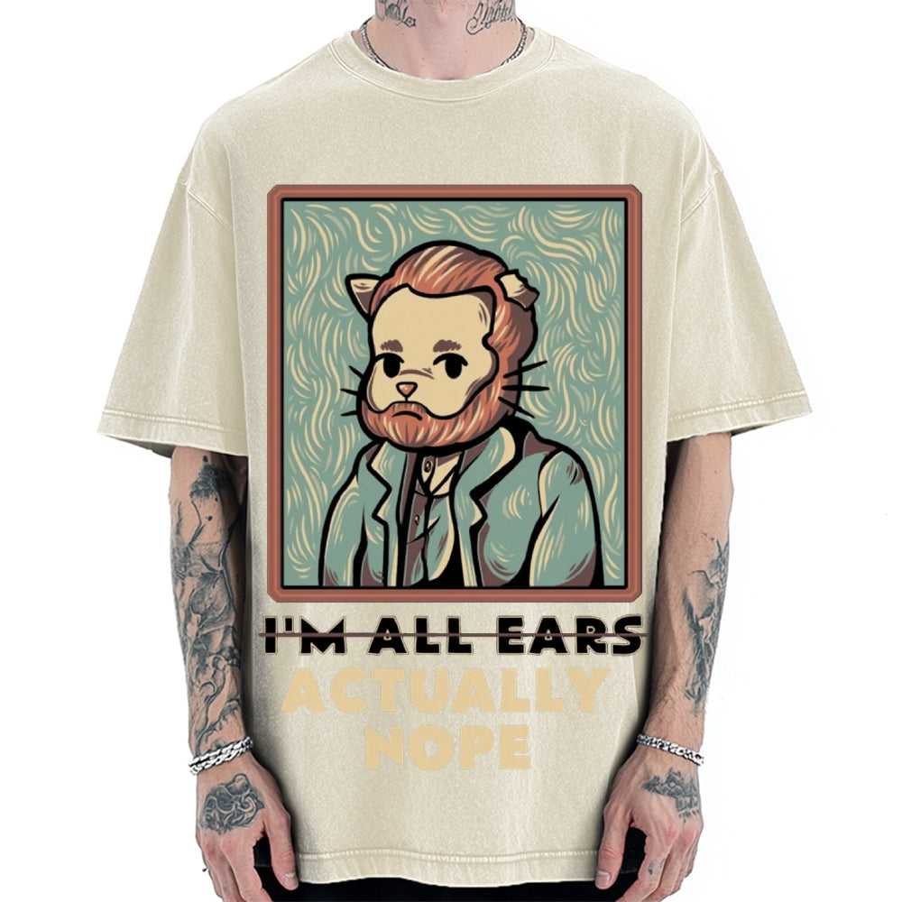 I'm All Ears Funny Vintage Washed T-shirt