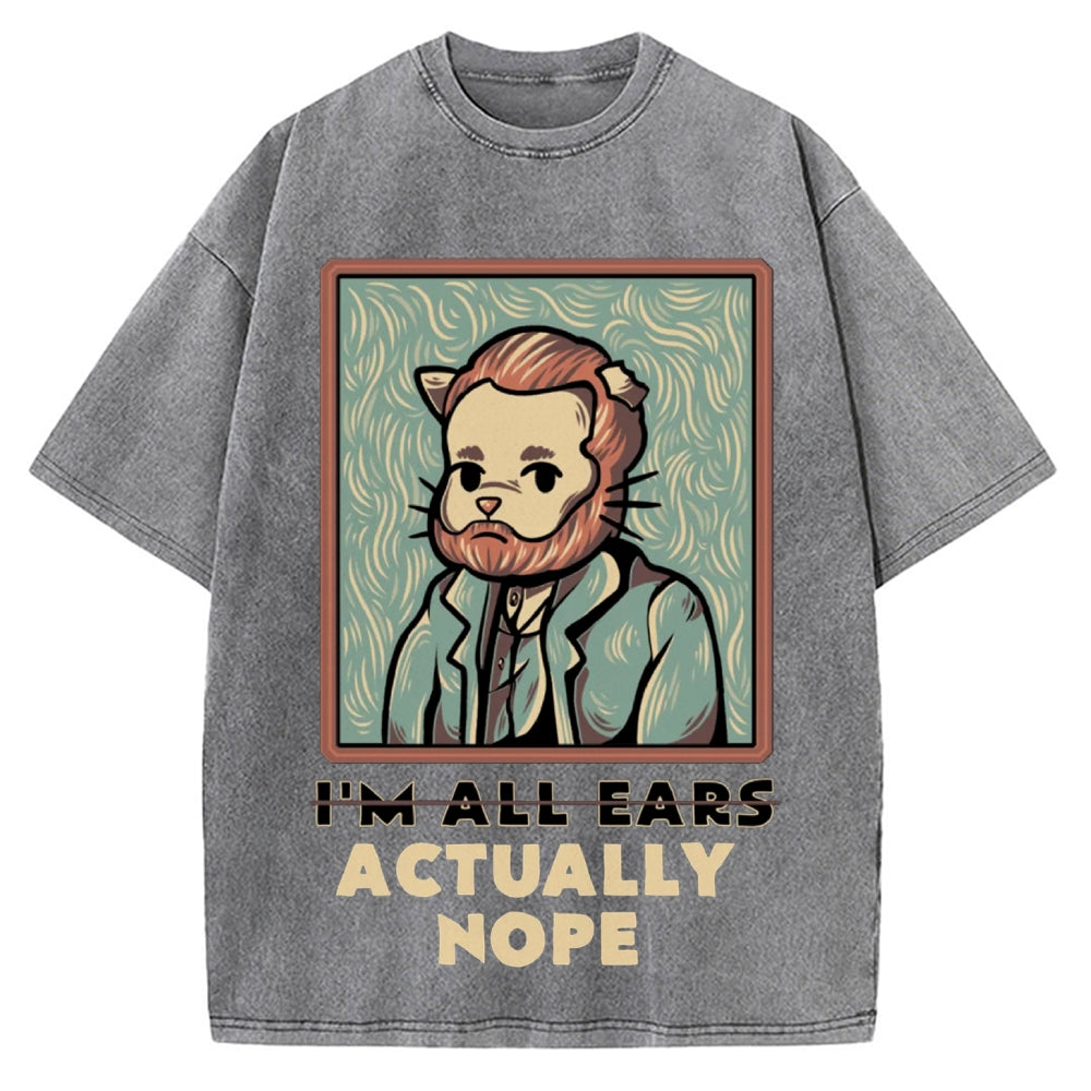 I'm All Ears Funny Vintage Washed T-shirt