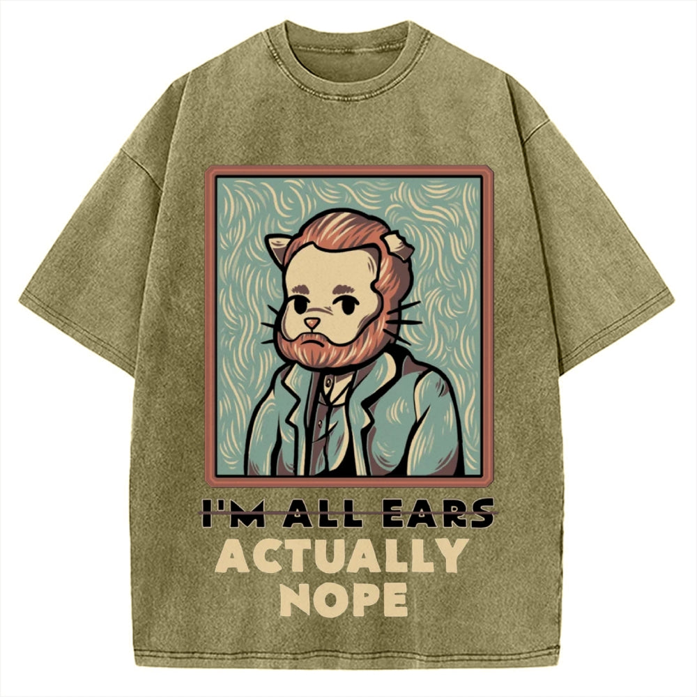 I'm All Ears Funny Vintage Washed T-shirt