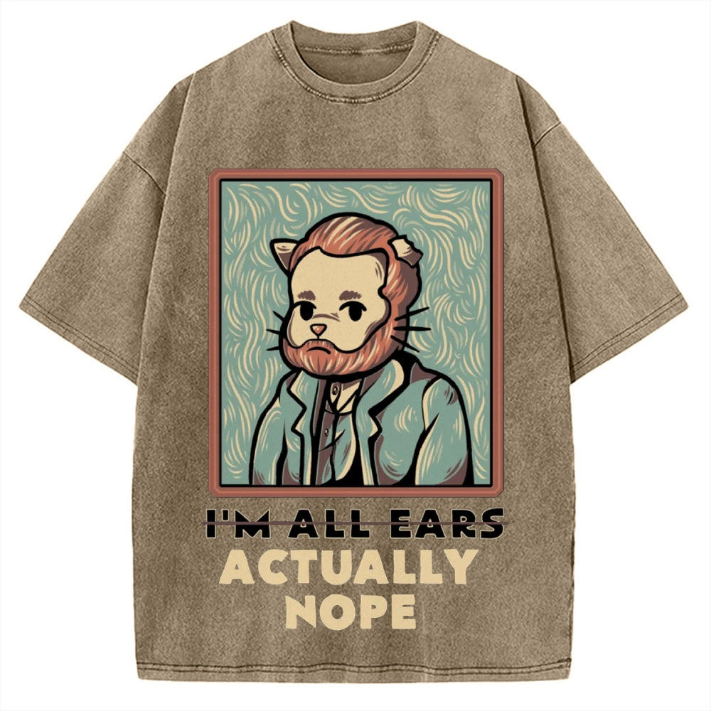 I'm All Ears Funny Vintage Washed T-shirt