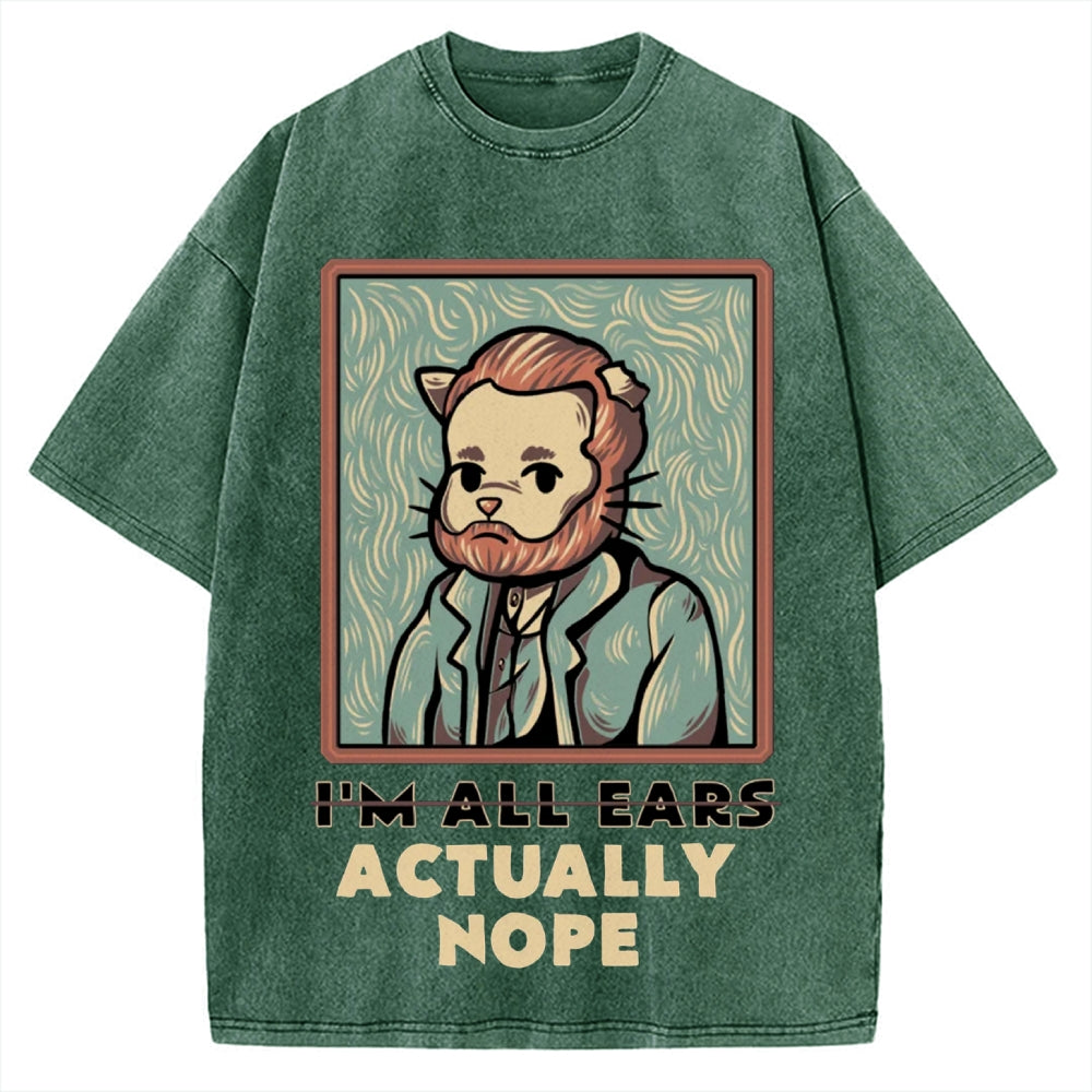 I'm All Ears Funny Vintage Washed T-shirt