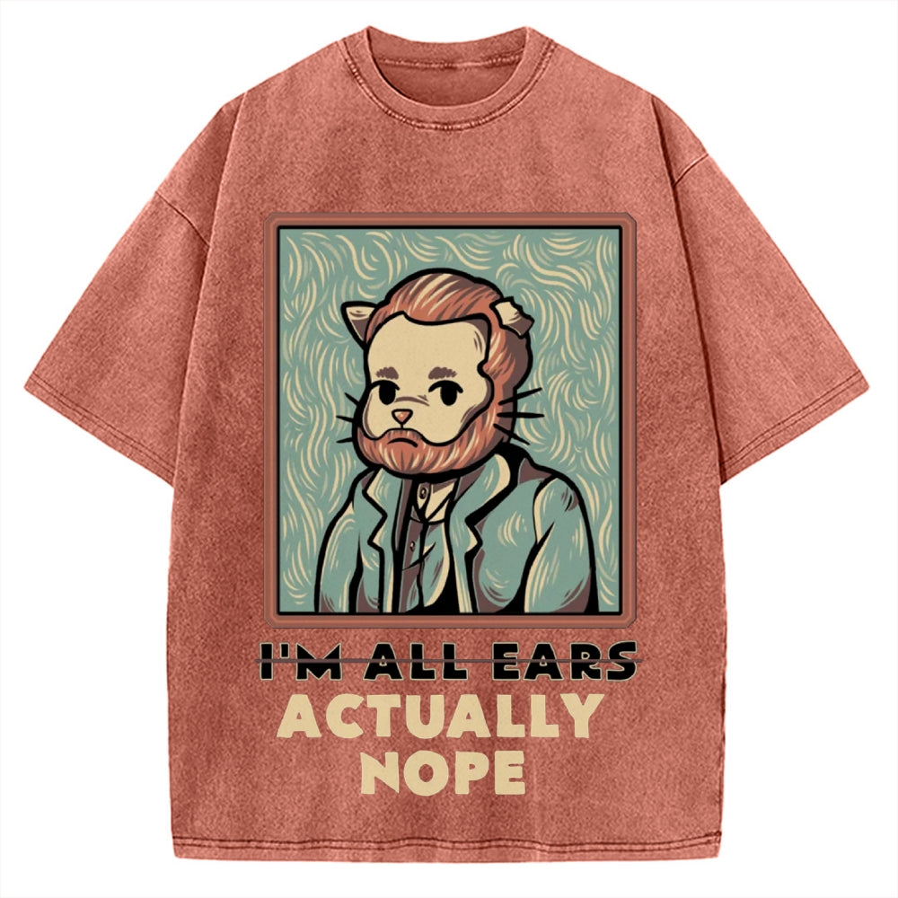 I'm All Ears Funny Vintage Washed T-shirt