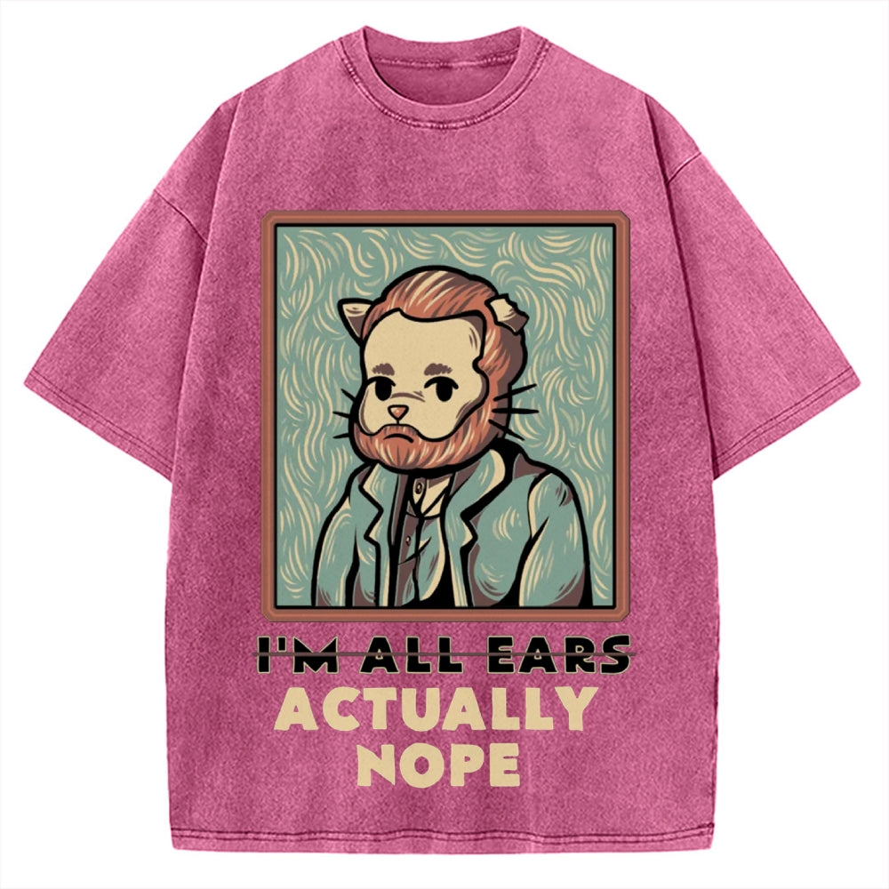 I'm All Ears Funny Vintage Washed T-shirt