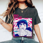 Unisex Japanese Anime Printed Washed Tee