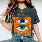 Yayoi Kusama's Abstract Eye Art Vintage Washed T-shirt