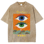Yayoi Kusama's Abstract Eye Art Vintage Washed T-shirt