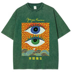 Yayoi Kusama's Abstract Eye Art Vintage Washed T-shirt