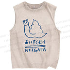 Unisex Niigata Printed Washed Tank Top