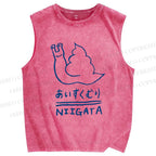 Unisex Niigata Printed Washed Tank Top