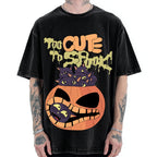 Cute Pumpkin Cat Vintage Washed T-shirt