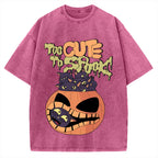 Cute Pumpkin Cat Vintage Washed T-shirt