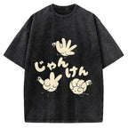 Rock, Paper, Scissors Funny Chickens Vintage Washed T-shirt