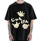 Rock, Paper, Scissors Funny Chickens Vintage Washed T-shirt