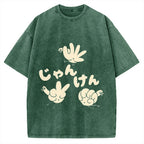 Rock, Paper, Scissors Funny Chickens Vintage Washed T-shirt