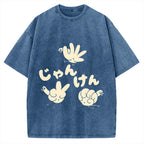 Rock, Paper, Scissors Funny Chickens Vintage Washed T-shirt