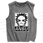 Unisex ANBU Printed Washed Tank Top