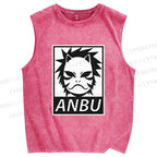 Unisex ANBU Printed Washed Tank Top