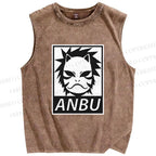 Unisex ANBU Printed Washed Tank Top
