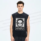 Unisex ANBU Printed Washed Tank Top
