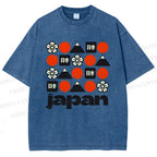 Unisex Japan Printed Washed Tee