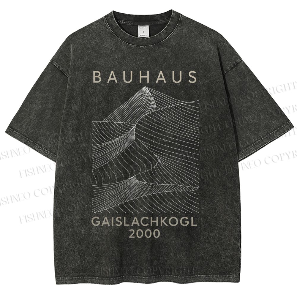 Unisex Bauhaus Geometry Printed Washed Tee
