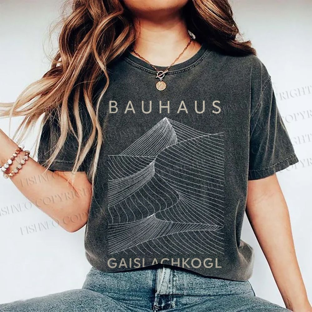 Unisex Bauhaus Geometry Printed Washed Tee