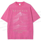 Unisex Bauhaus Geometry Printed Washed Tee