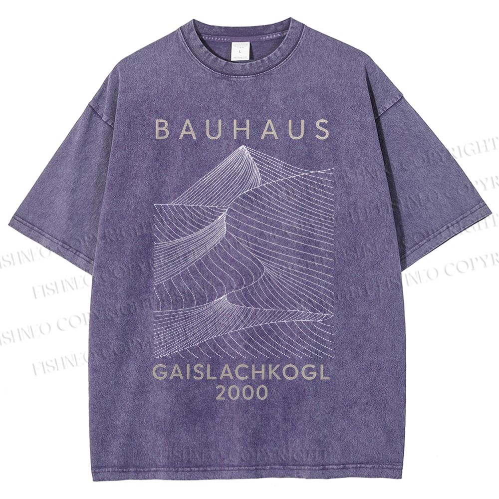 Unisex Bauhaus Geometry Printed Washed Tee