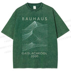 Unisex Bauhaus Geometry Printed Washed Tee
