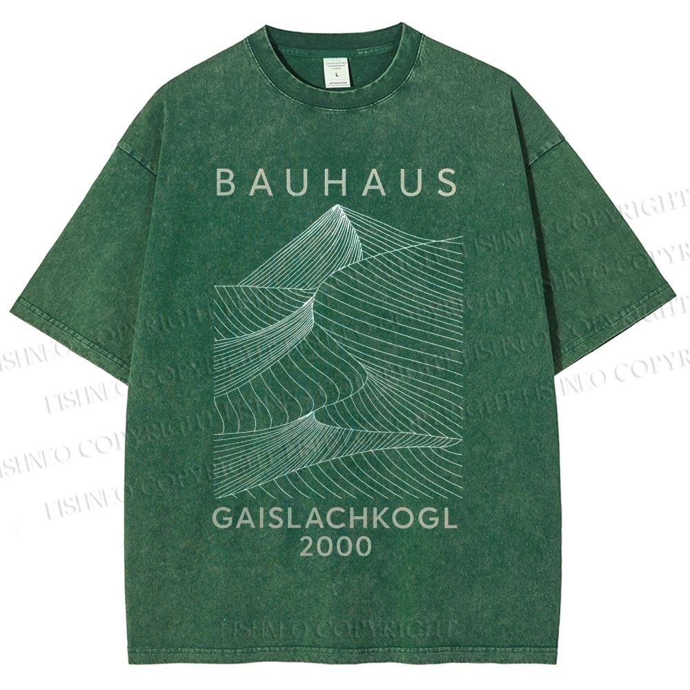 Unisex Bauhaus Geometry Printed Washed Tee
