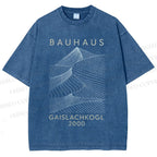 Unisex Bauhaus Geometry Printed Washed Tee