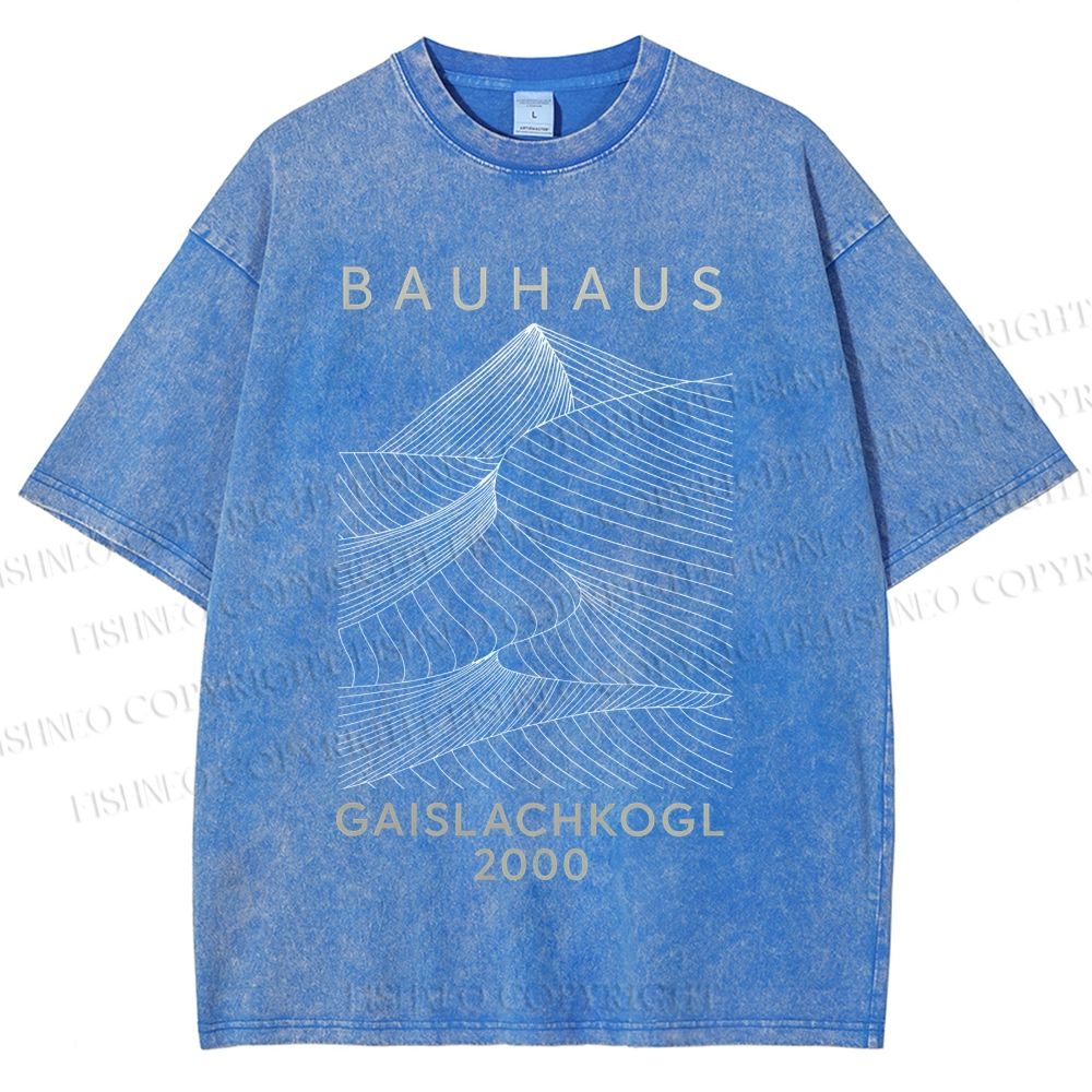 Unisex Bauhaus Geometry Printed Washed Tee