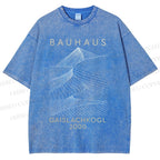 Unisex Bauhaus Geometry Printed Washed Tee
