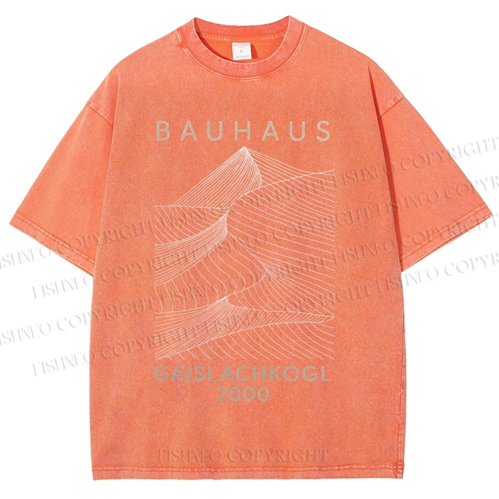 Unisex Bauhaus Geometry Printed Washed Tee