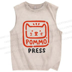 Unisex Pommo Press Printed Washed Tank Top