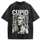 Cupid statue Japanese Funny Vintage Washed T-shirt
