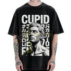 Cupid statue Japanese Funny Vintage Washed T-shirt
