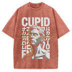 Cupid statue Japanese Funny Vintage Washed T-shirt