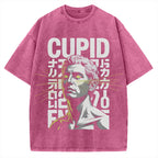Cupid statue Japanese Funny Vintage Washed T-shirt