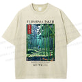 Unisex Bamboo Grove Of Saga Printed Washed Tee