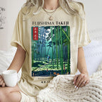Unisex Bamboo Grove Of Saga Printed Washed Tee