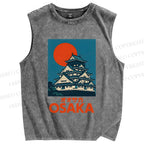 Unisex Osaka Printed Washed Tank Top