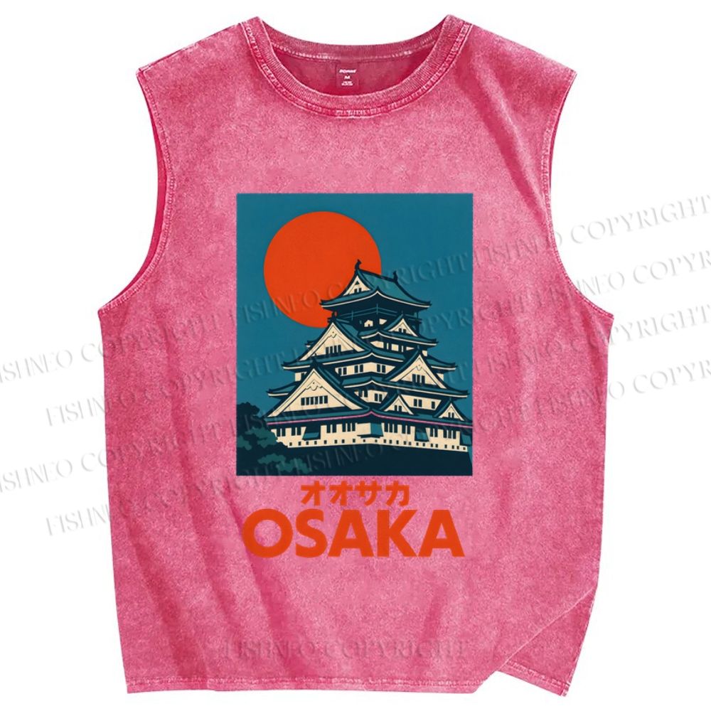 Unisex Osaka Printed Washed Tank Top
