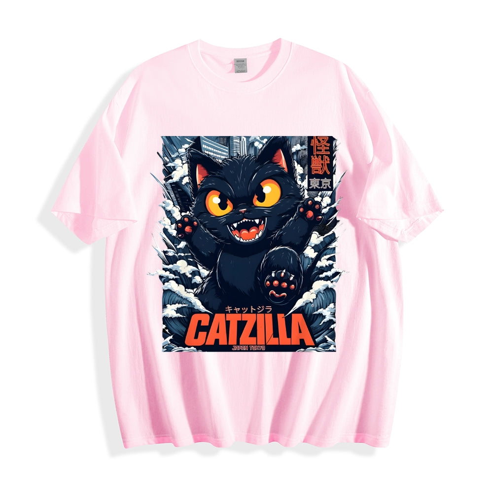 Catzilla Cat Godzilla Japanese Style Classic Tee
