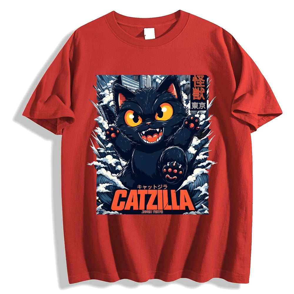 Catzilla Cat Godzilla Japanese Style Classic Tee