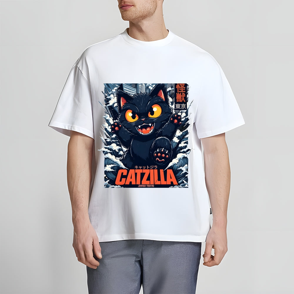 Catzilla Cat Godzilla Japanese Style Classic Tee