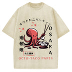 Octo Taco Party Osaka Octopus Takoyaki Vintage Washed T-shirt