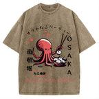 Octo Taco Party Osaka Octopus Takoyaki Vintage Washed T-shirt