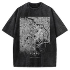 Tokyo map Vintage Washed T-shirt