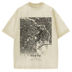 Tokyo map Vintage Washed T-shirt